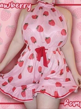 Mochipan Strawberry Romper Size XS Limited Release